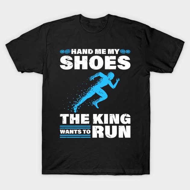 Field Running King Cross Country Running T-Shirt by Humbas Fun Shirts